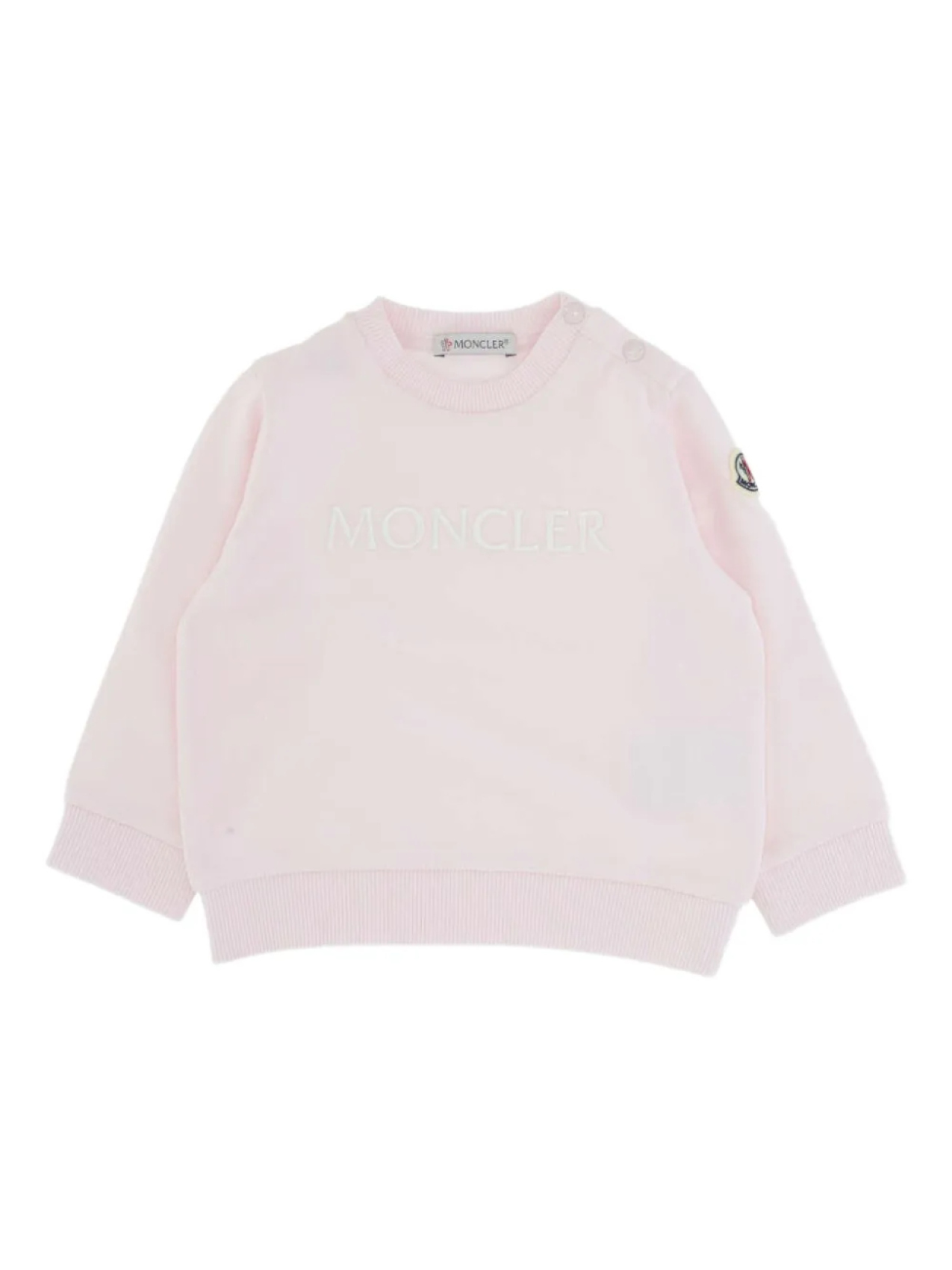 

Толстовка с вышитым логотипом Moncler Enfant, розовый