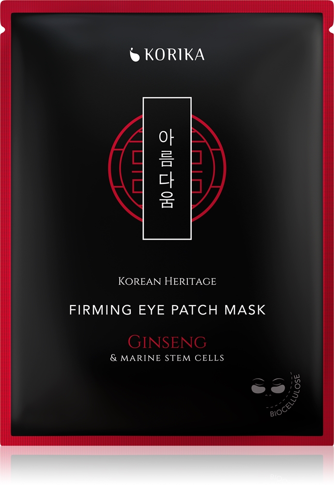 

Укрепляющая маска для глаз с корейским женьшенем и морскими стволовыми клетками Korika, 2 шт