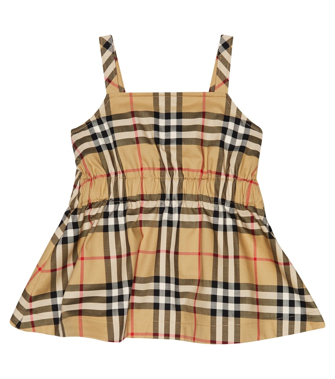 

Детское платье в клетку в винтажную клетку из смесового хлопка Burberry Kids, мультиколор