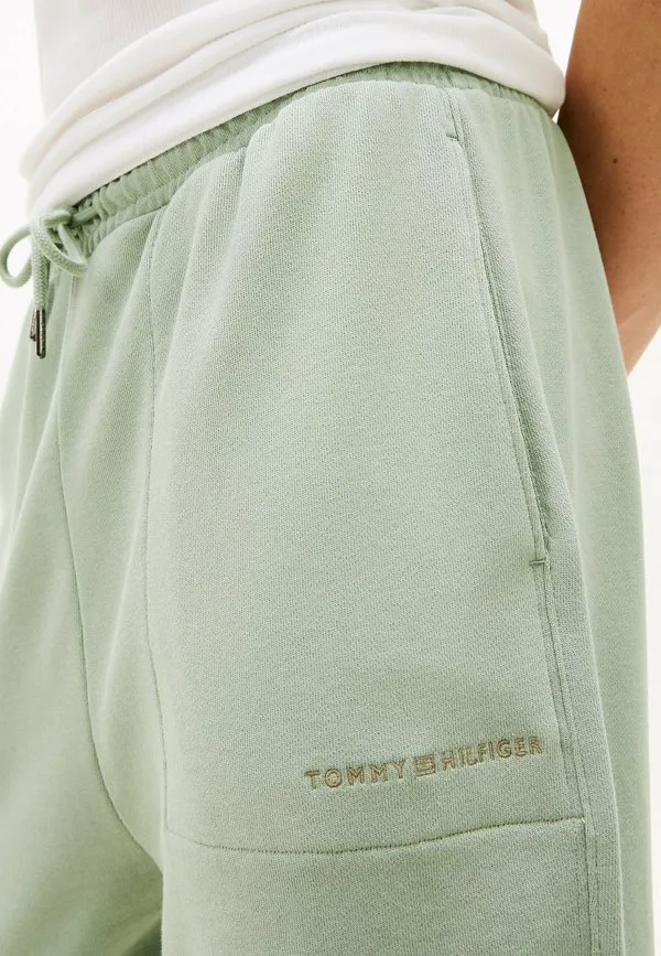 Незаменимые махровые домашние спортивные штаны с манжетами. Tommy Hilfiger, Minty Grey — фото 4