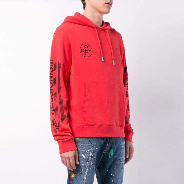 Толстовка mens ss19 virgil abloh diag stencil red Off-White, красный — фото 2