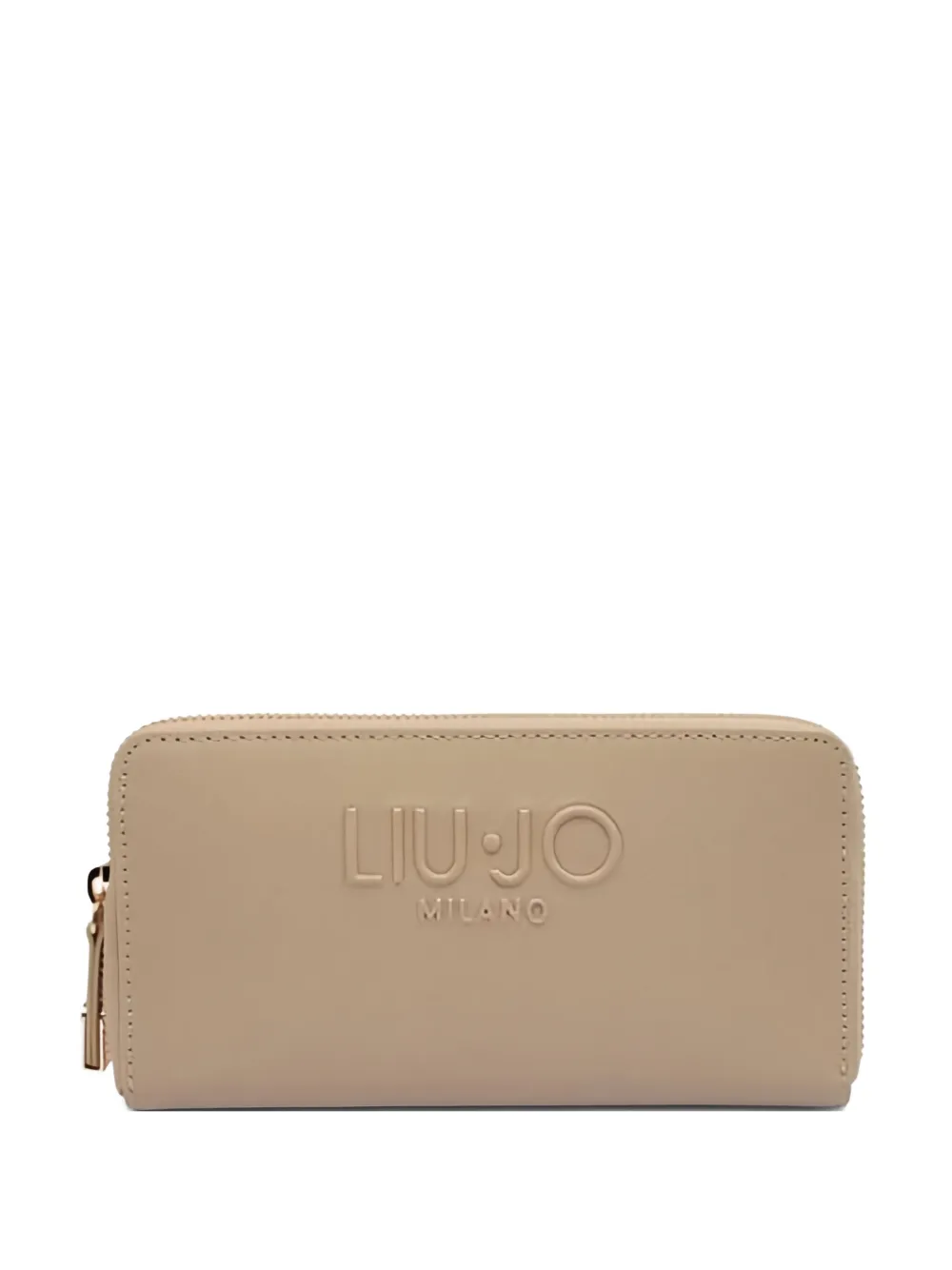 

Кошелек с круговой молнией и логотипом Liu Jo, бежевый
