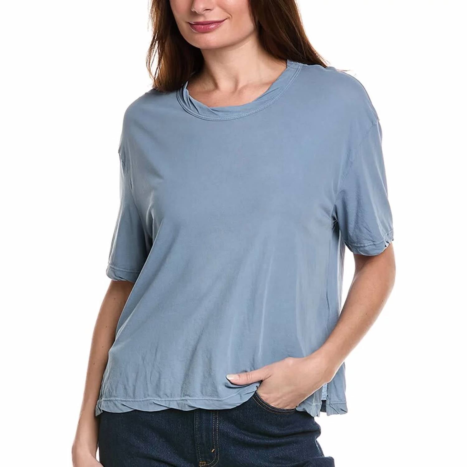 

Футболка с коротким рукавом из плотной ткани Fresca в пигменте Bluestone James Perse