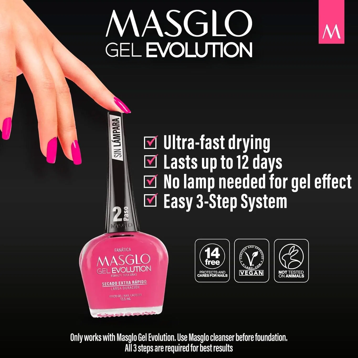Базовое покрытие для ногтей Masglo Evolution Gel Base Advanced Nutrition Masglo — фото 3