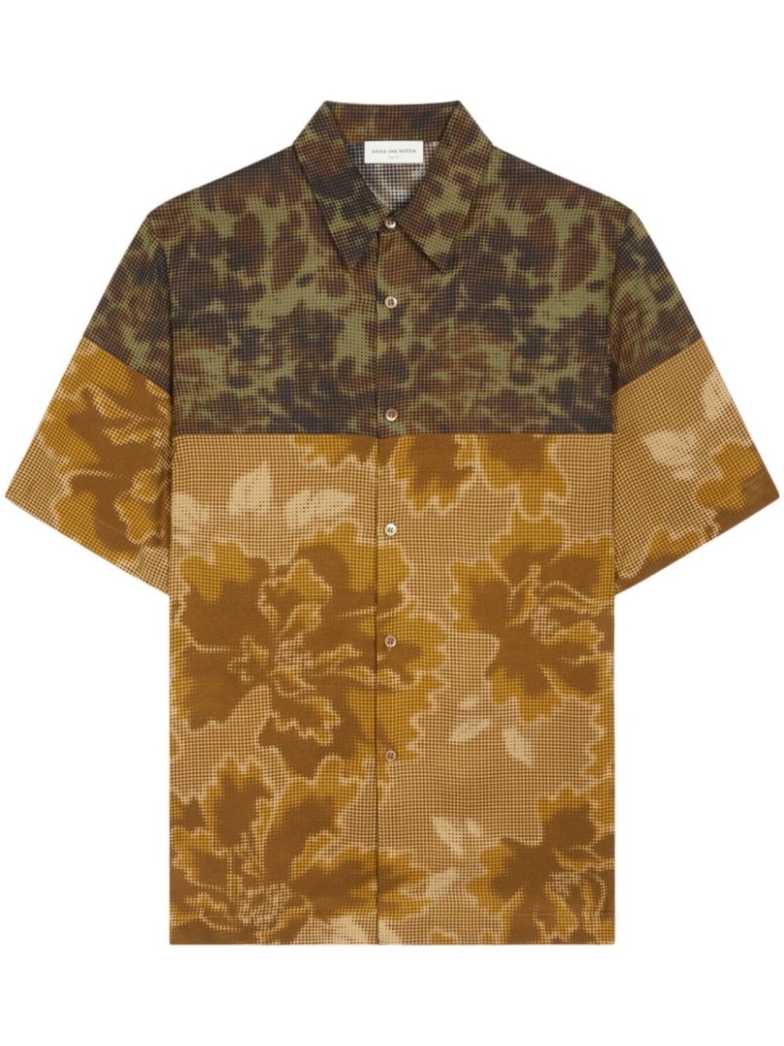 

DRIES VAN NOTEN рубашка с короткими рукавами и цветочным принтом, зеленый