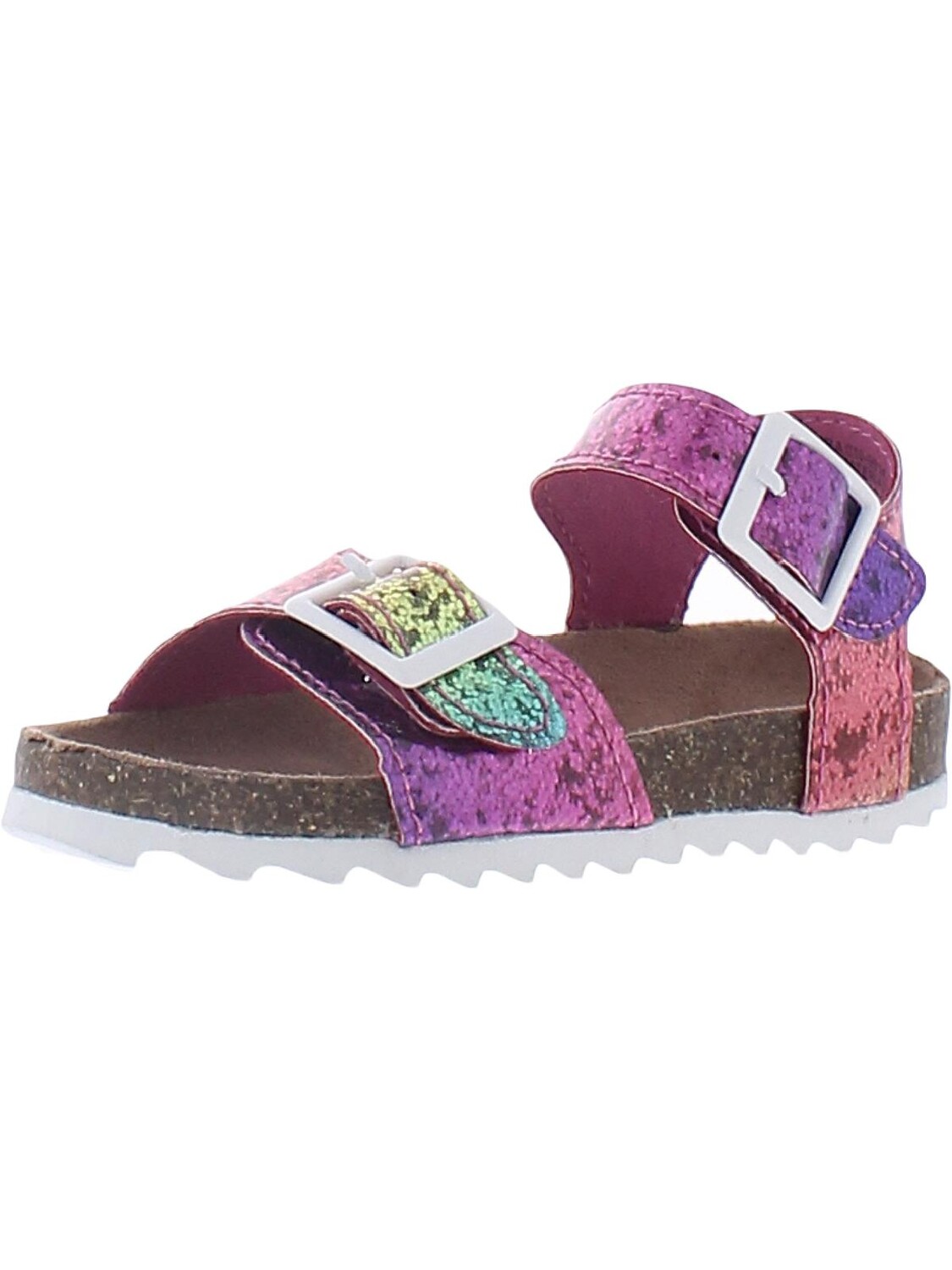 

Сандалии Lil Nora Girls с пробковой стелькой металлизированного цвета Okie Dokie, цвет Rainbow