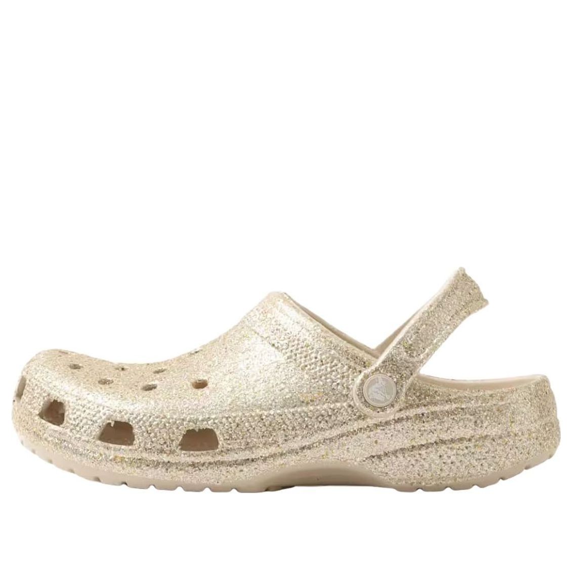 Классические массивные сабо Crocs с блестками, цвет «Песчаник»