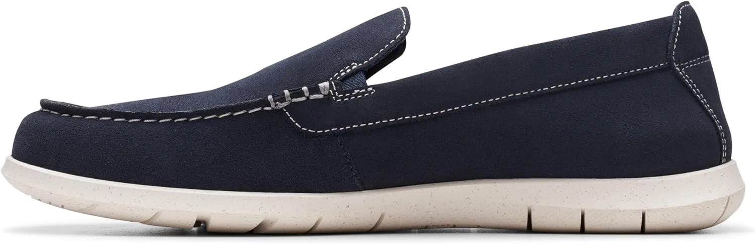 Мужские мокасины Clarks Flexway Step, 3-Navy Velour — фото 3