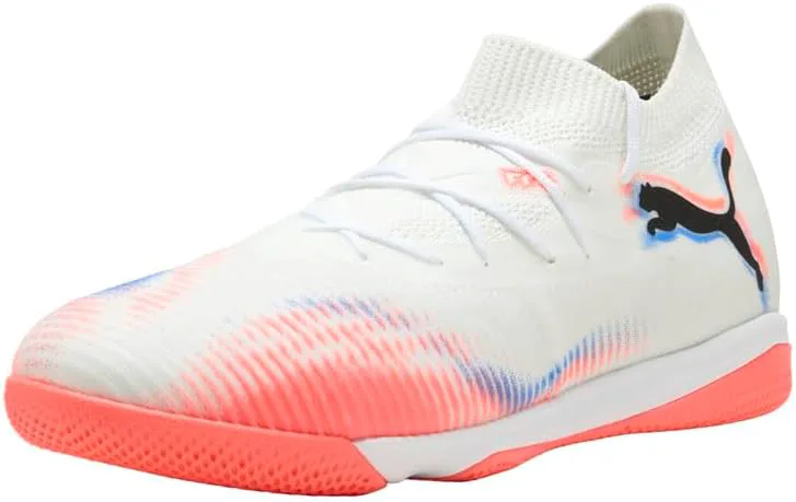 Футбольные бутсы PUMA для мужчин Future 8 Match для игры в зале - белые, белый/черный/красный — фото 2