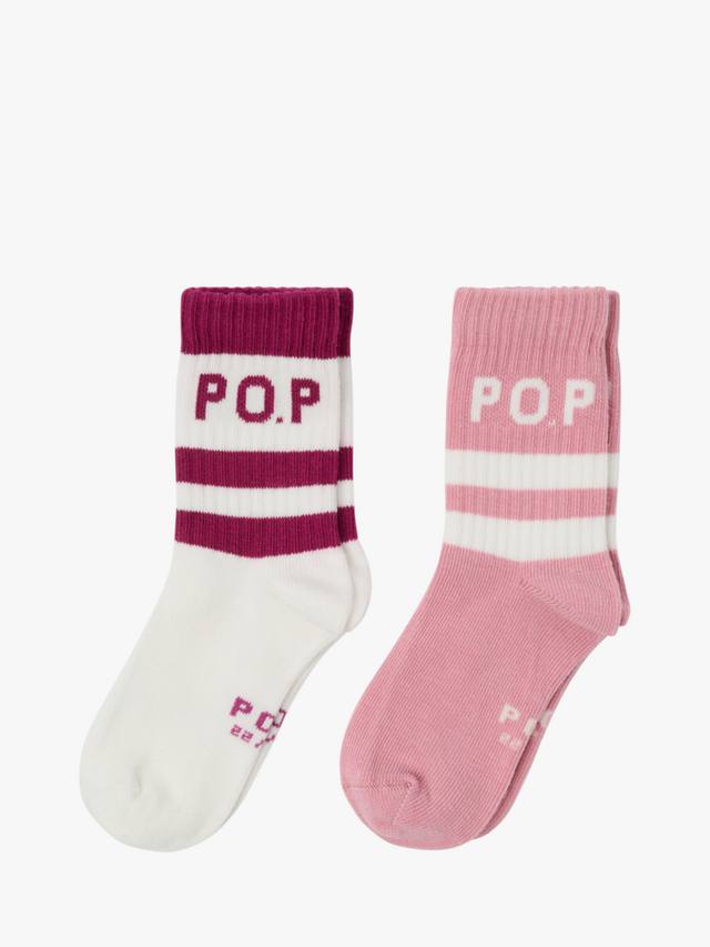 

Детские спортивные носки из хлопковой смеси Polarn O. Pyret, Pack of 2, Pink