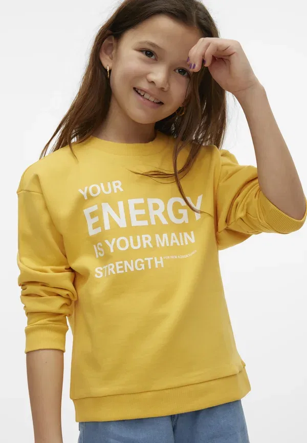 Свитшот Vero Moda Girl, золотисто-кремовый