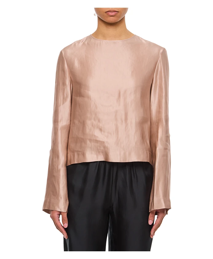 

Блузка Нино с круглым вырезом Loulou Studio, розовый