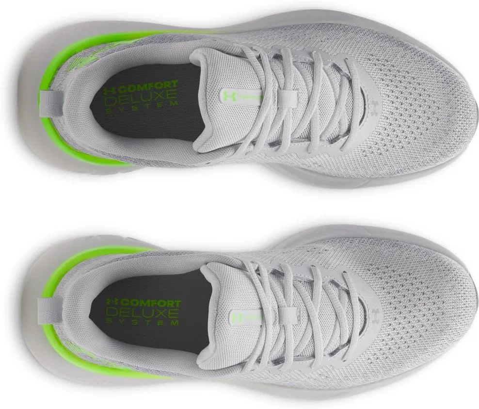 Мужские беговые кроссовки Under Armour Infinite, Distant Gray Halo Gray Hyper Green — фото 4