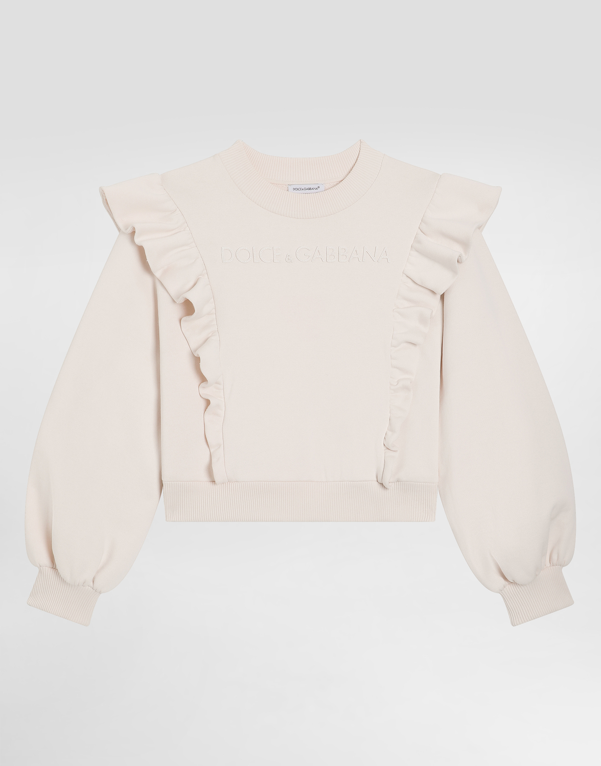 

Свитшот с лазерной перфорацией логотипа dg Dolce & Gabbana, розовый