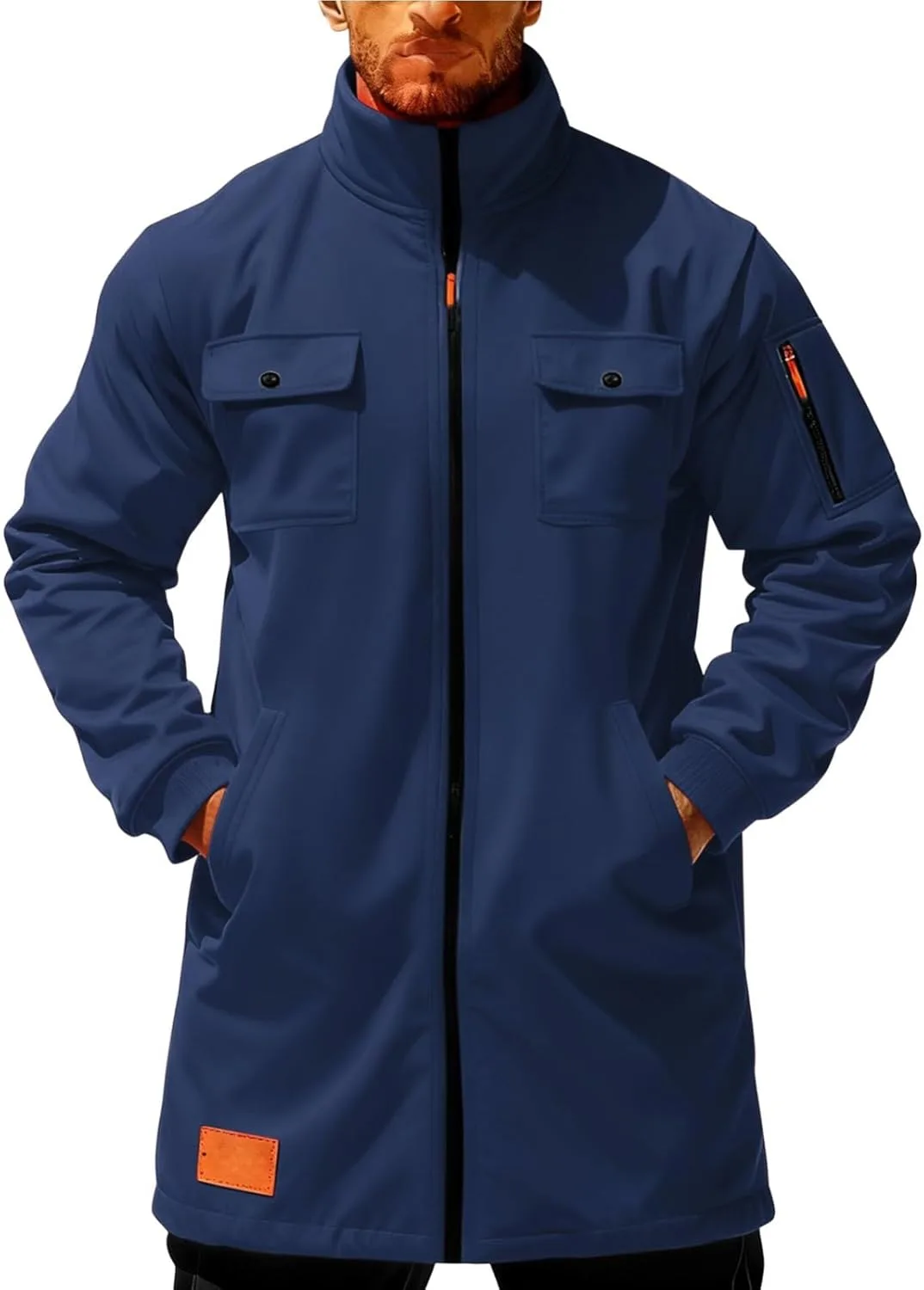 

Мужская толстовка с капюшоном на молнии, флисовая, теплая