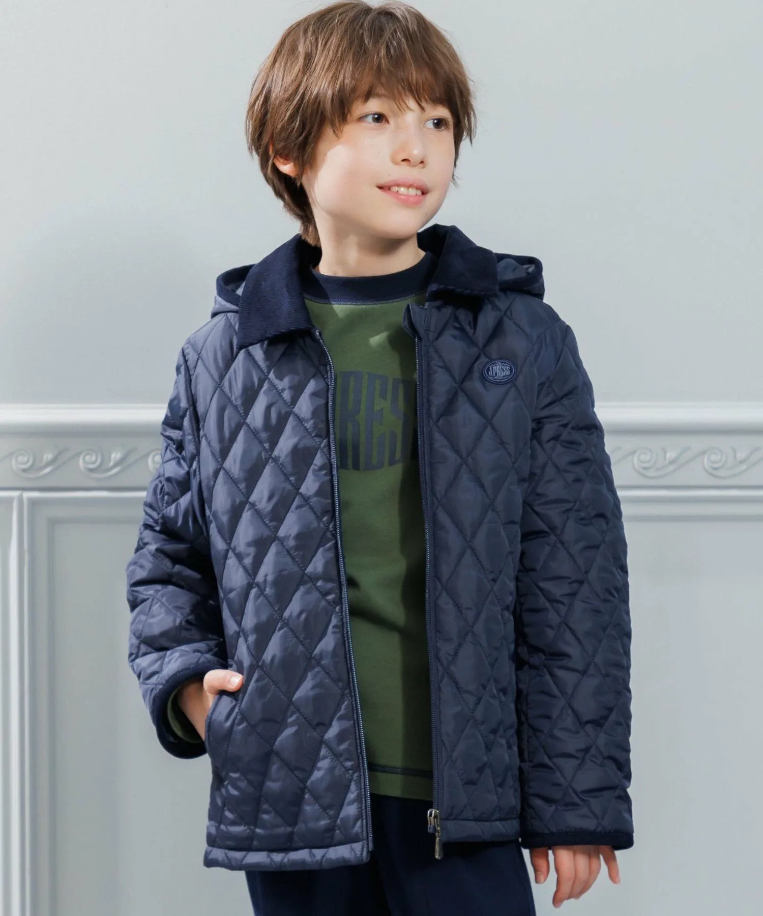 [140-170 см] Стеганое пальто J.Press, Navy 9 [975]