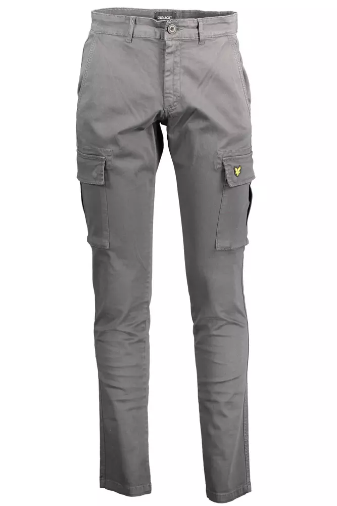 

Серые хлопковые мужские брюки Lyle & Scott