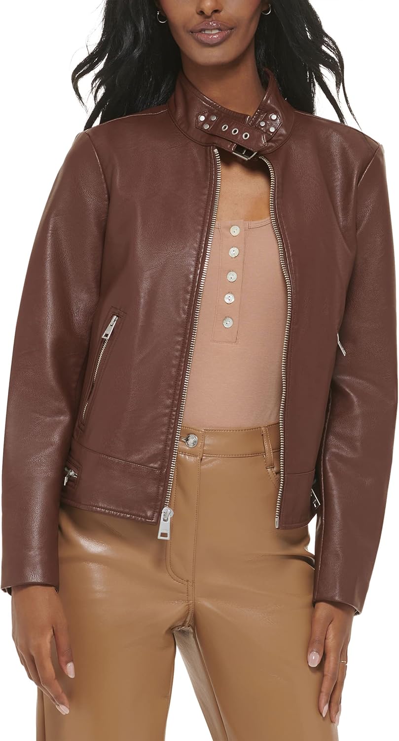 

Женская куртка Levi's из искусственной кожи, темный шоколад