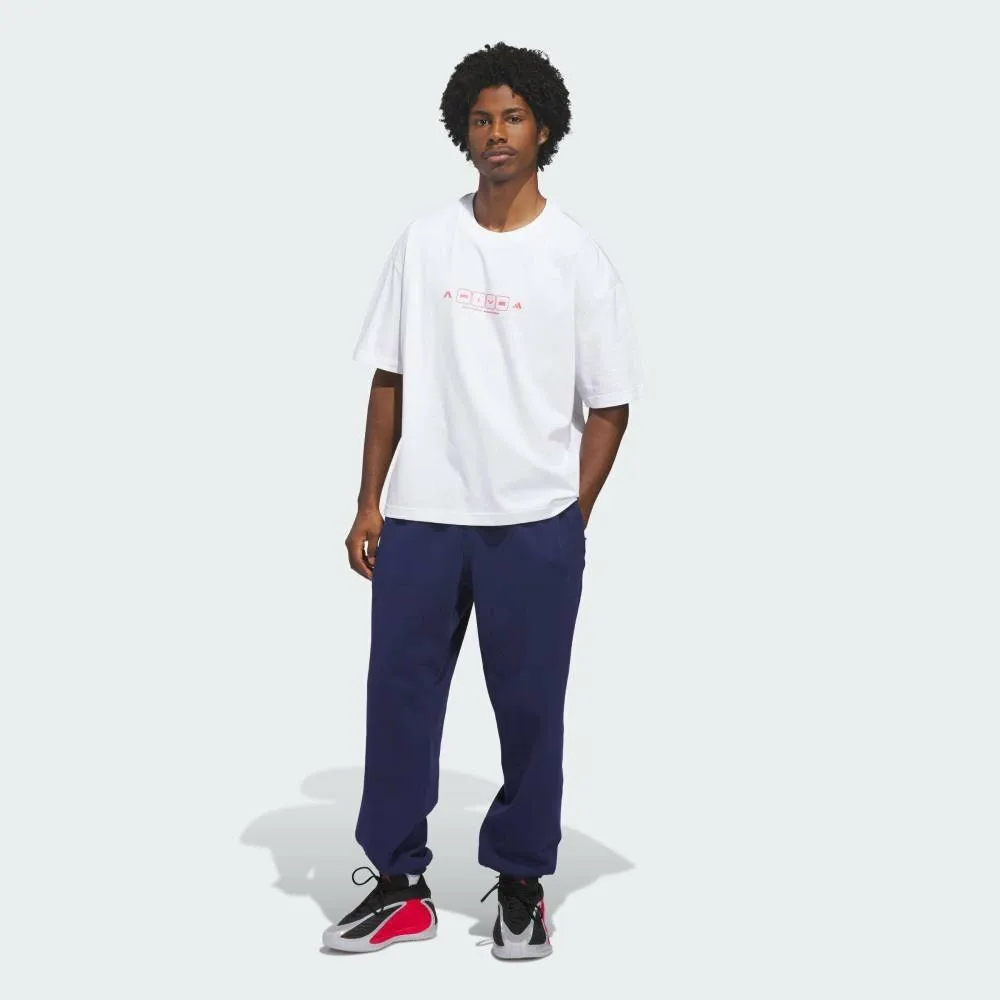 Футболка с коротким рукавом Anthony Edwards World of Five Adidas, white