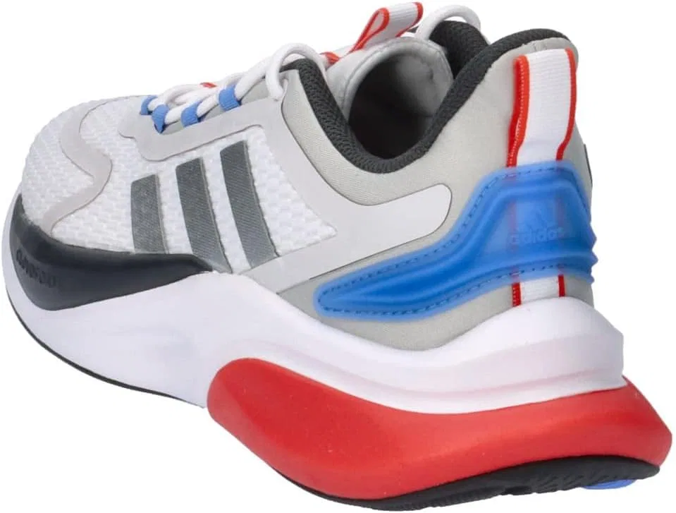 Мужские кроссовки Alphabounce + Adidas, Ftwr White Silver Met Blue Fusion — фото 4