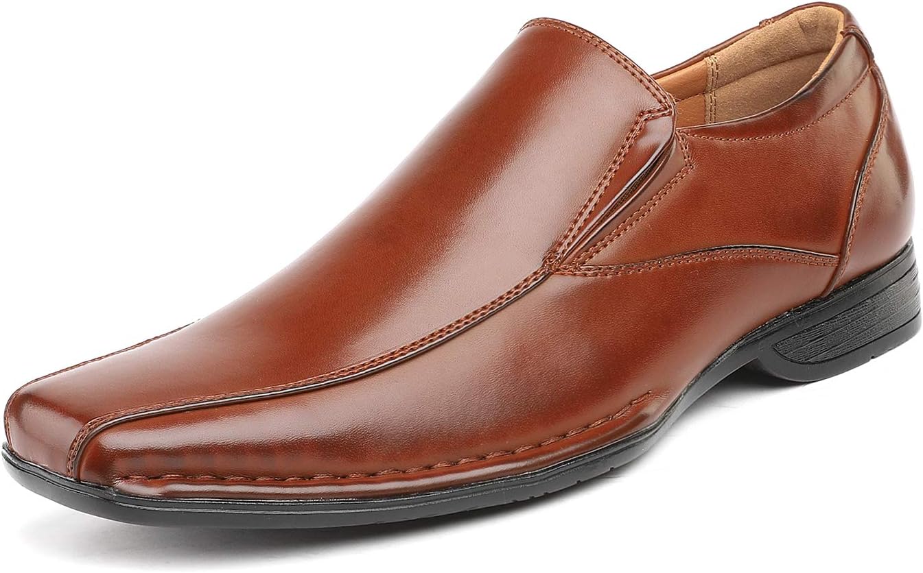 

Мужские классические лоферы Bruno Marc с квадратным носком и без шнурков, коричневый