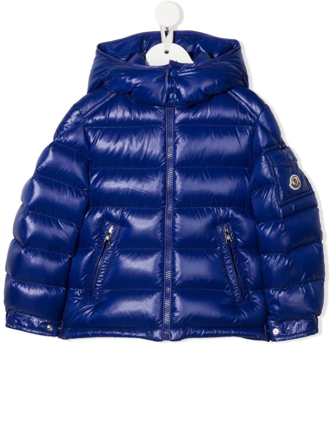 

Moncler Enfant пуховик на молнии, синий