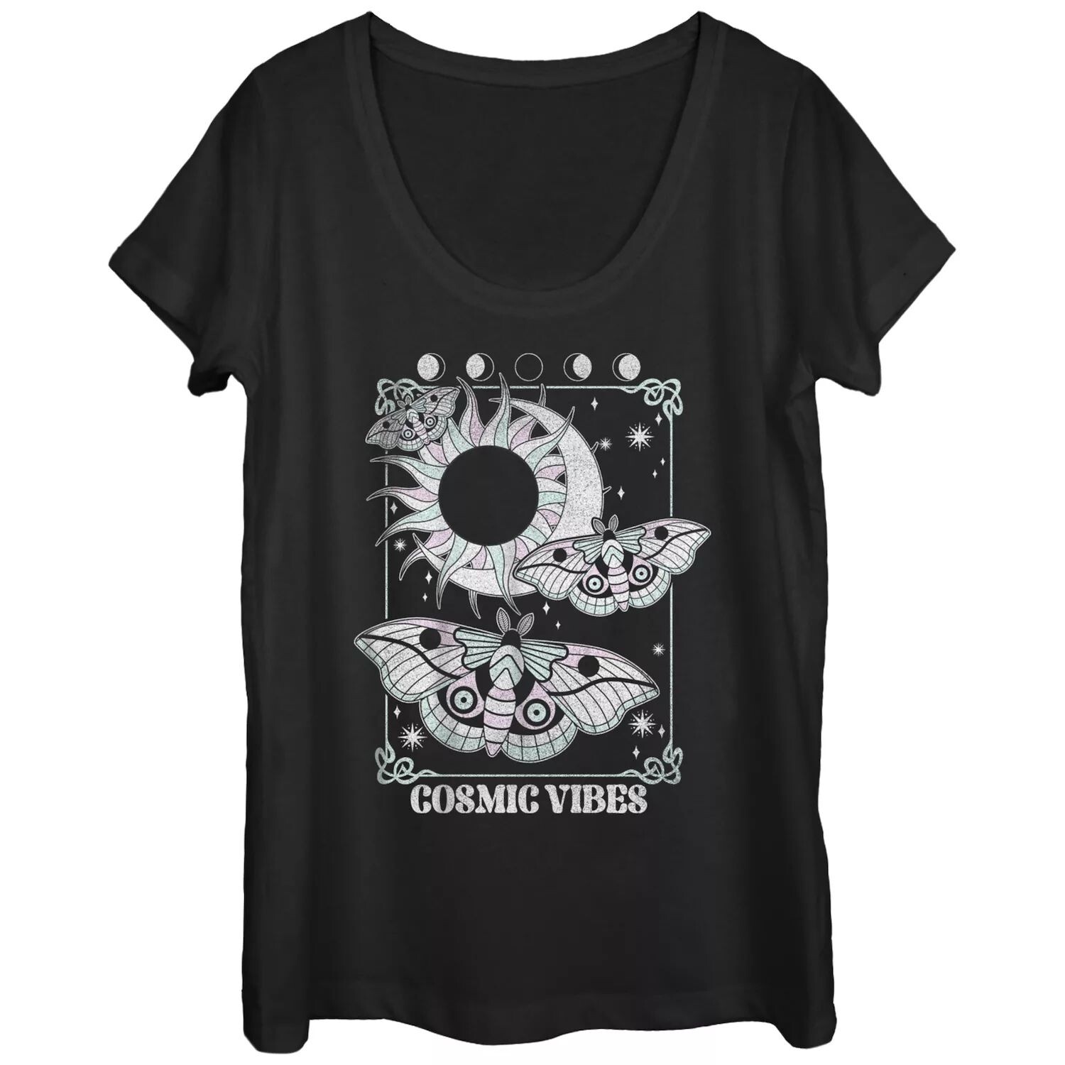 

Футболка с овальным вырезом и рисунком Juniors' Cosmic Vibes