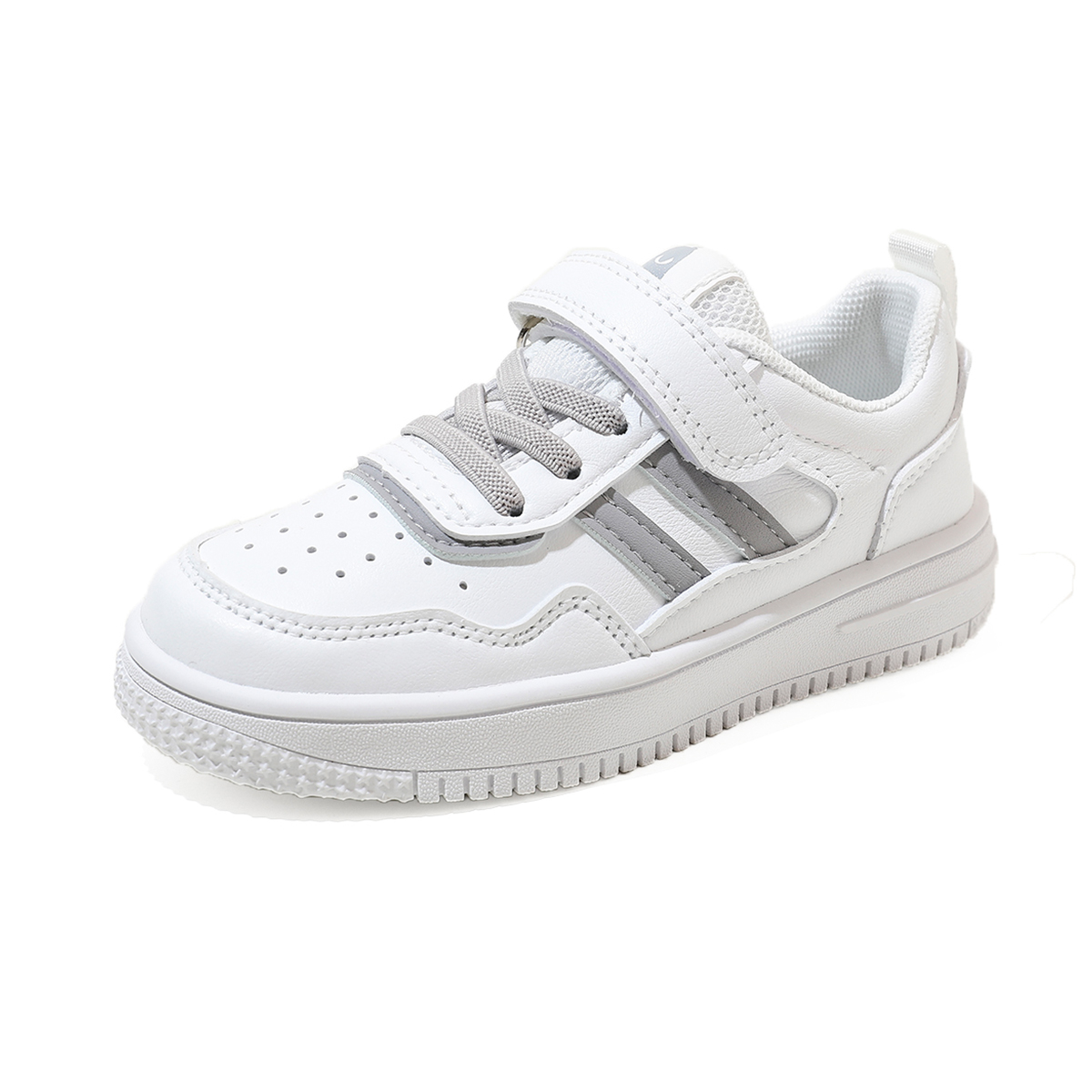 

Нескользящие, легкие, амортизирующие, низкие детские кроссовки для скейтбординга ABC KIDS, белый/серый