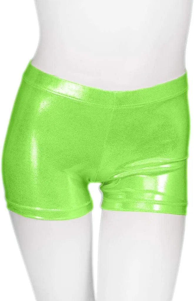 ZIZI Aosva Little Big Girls' Sparkle Dance Tumbling Athletic Gymnastics Short 2-14Years, зеленый — фото 2