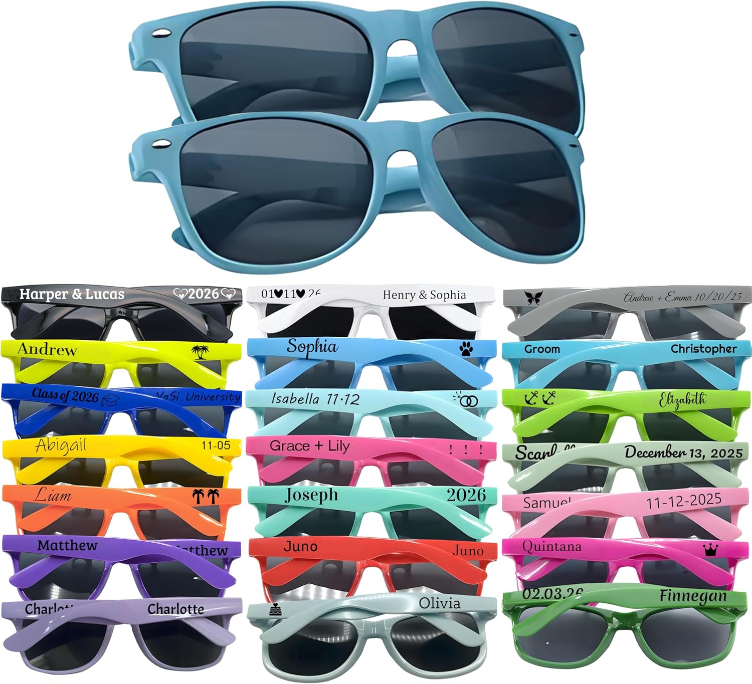 

Солнцезащитные очки на заказ для свадеб, оптовые заказы, персонализированные солнцезащитные очки, сувениры для вечеринок, классические ретро-солнцезащитные очки для мужчин и женщин DFDG, Aqua