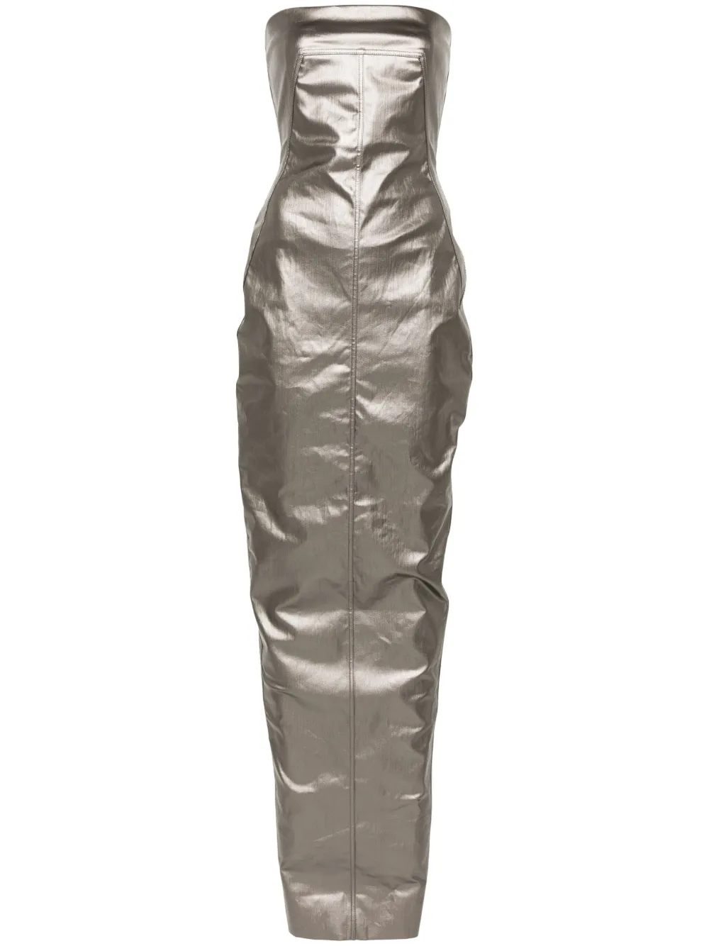 

Джинсовое платье макси Rick Owens, серый