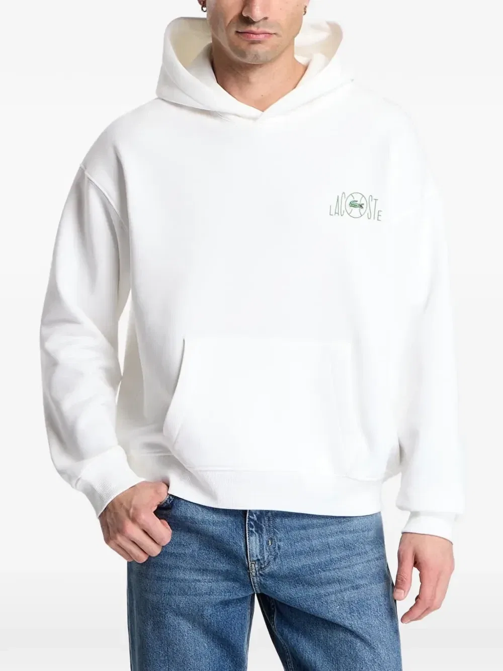 Худи с логотипом Lacoste, белый