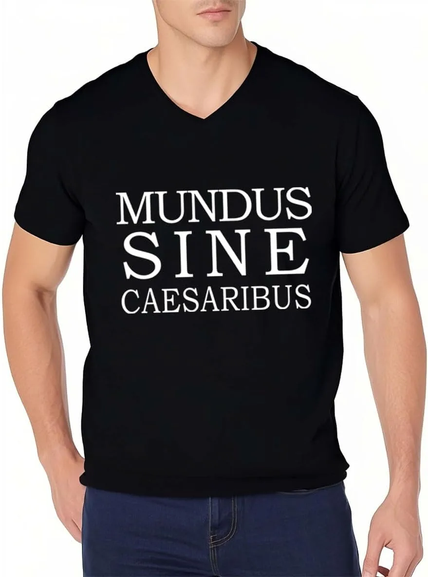 Футболка Mundus Sine Caesaribus A World Without Caesars V-Neck Unisex — фото 3