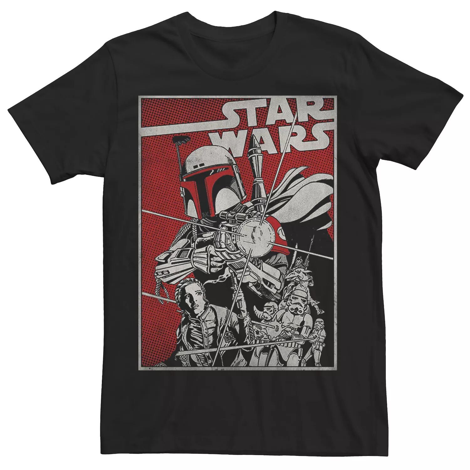 

Мужская футболка с обложкой комикса «Звездные войны Боба Фетт» Star Wars, черный