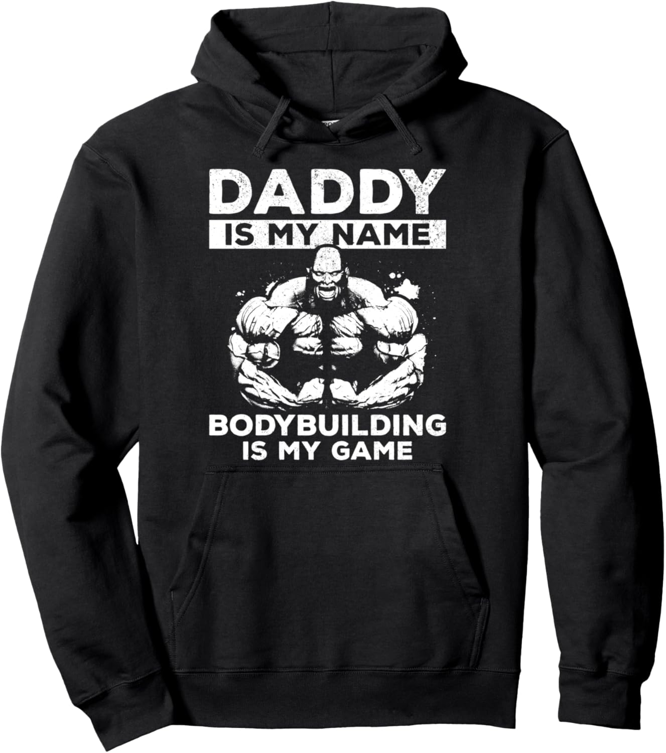 

«Daddy Is My Name Bodybuilding Is My Game» - худи «Daddy Bodybuilder», черное Powerlifting Weightlifting Gym Bodybuilding, Черный, «Daddy Is My Name Bodybuilding Is My Game» - худи «Daddy Bodybuilder», черное Powerlifting Weightlifting Gym Bodybuilding