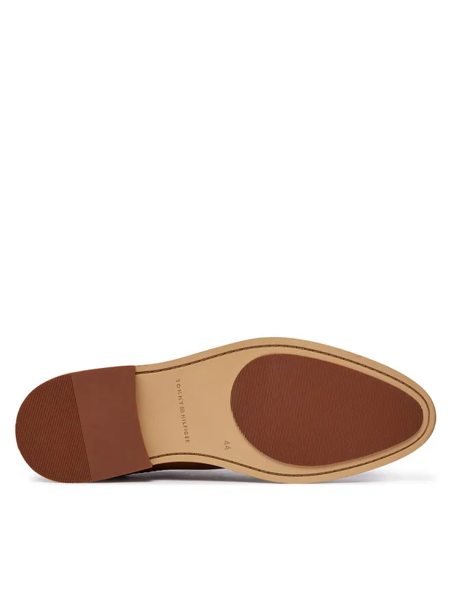 Tommy Hilfiger Кожаные туфли Hilfiger FM0FM05777 коричневого цвета — фото 4