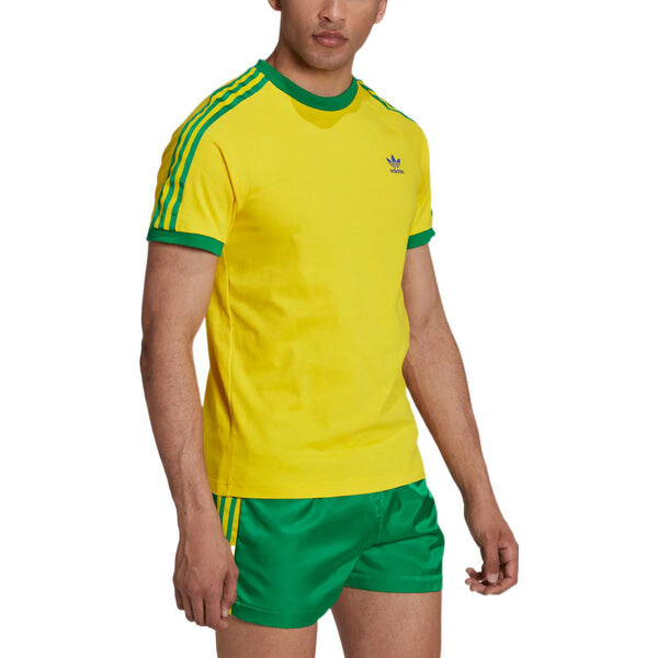 Футболка Jerseys originals с тремя полосками Adidas, желтый — фото 4