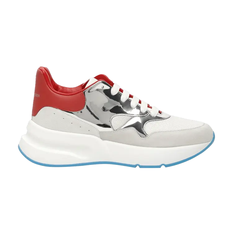 

Кроссовки Alexander McQueen Oversized Sneaker, White Red Silver