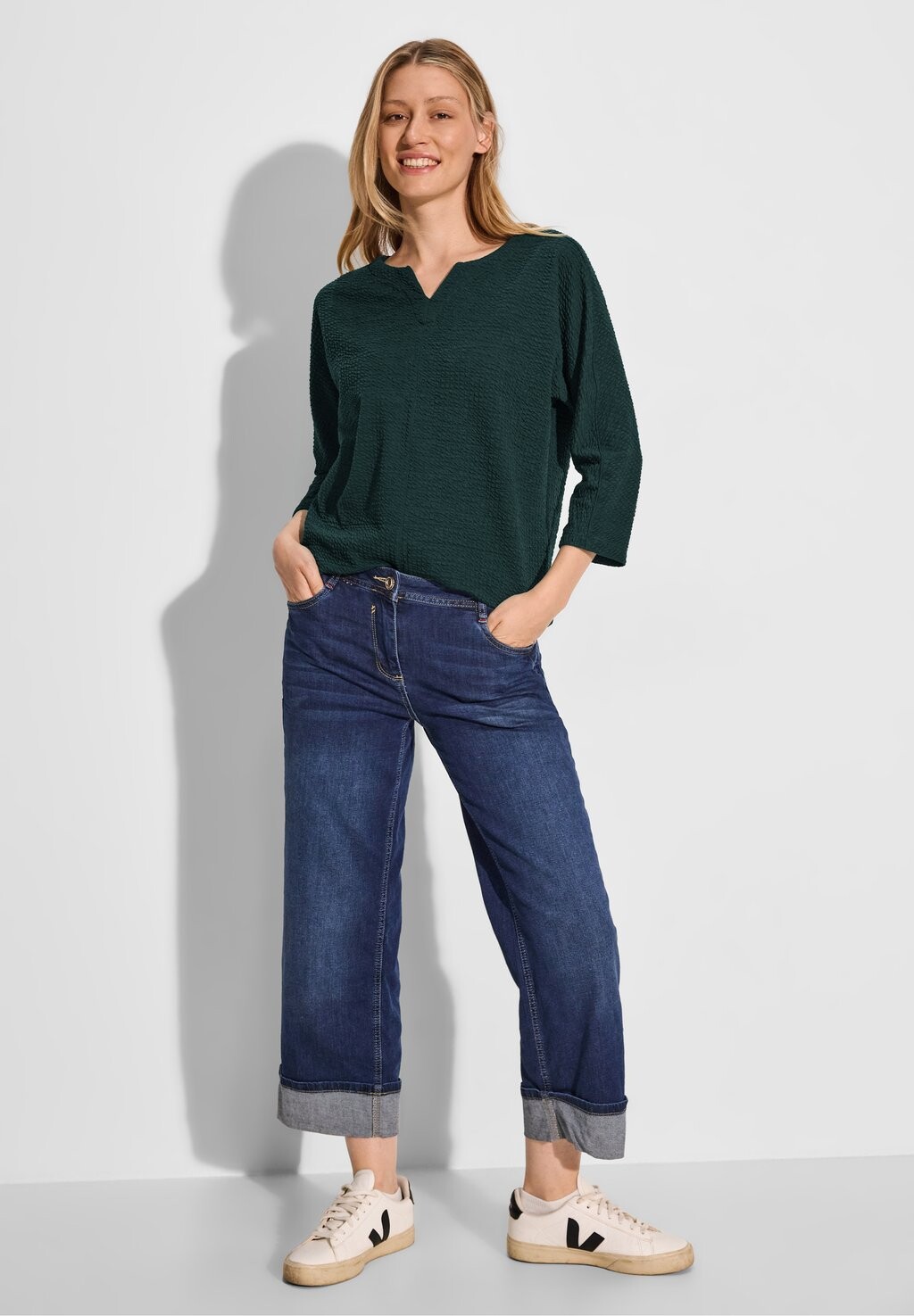 

Блуза Street One, цвет Mottled Dark Green