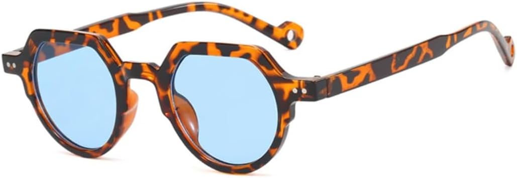 

Солнцезащитные очки с защитой UV400 | Оправа с маленькими круглыми заклепками | Для женщин и мужчин, для занятий спортом на открытом воздухе и вождения DSVIGF, Leopard Blue