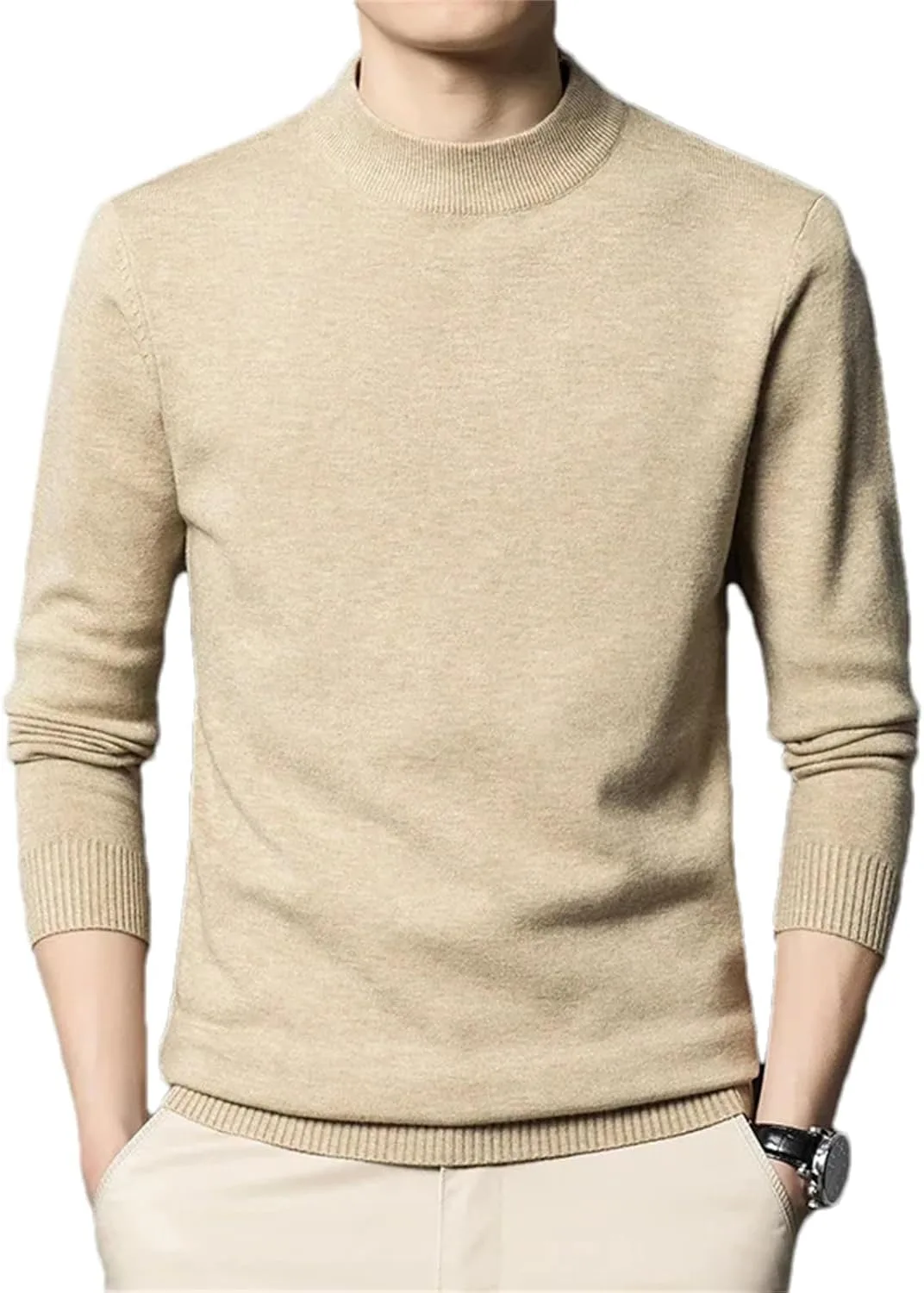Мужской свитер с полуводолазкой, Slim Fit, длинный рукав