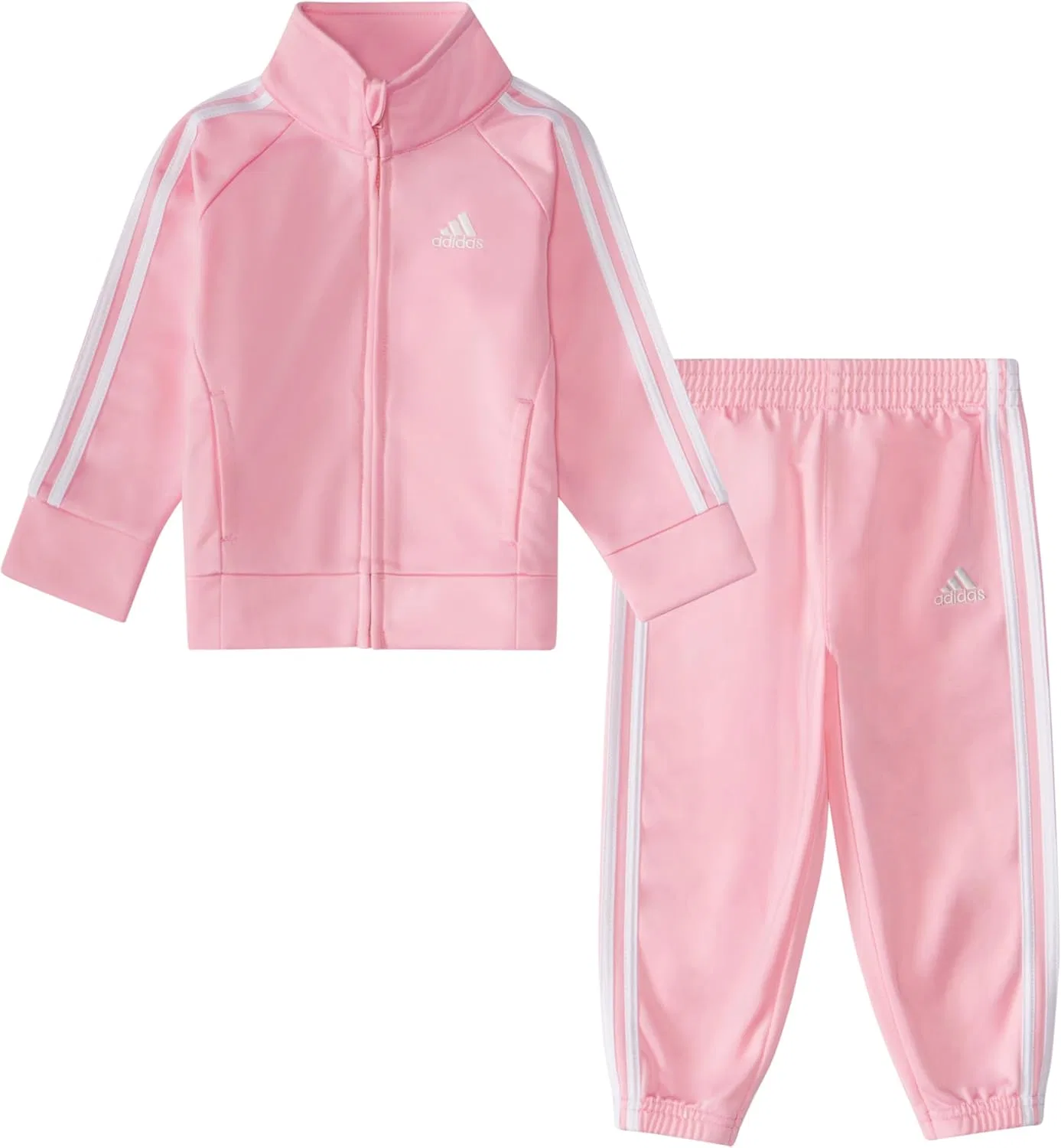 Детский спортивный костюм adidas, куртка и брюки, Light Pink — фото 2