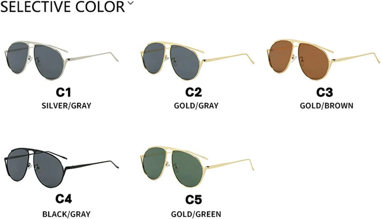 

Модные солнцезащитные очки-пилот большого размера для женщин, металлическая оправа, винтажные, стильные, большие, с защитой от ультрафиолета UV400 mincl, C1