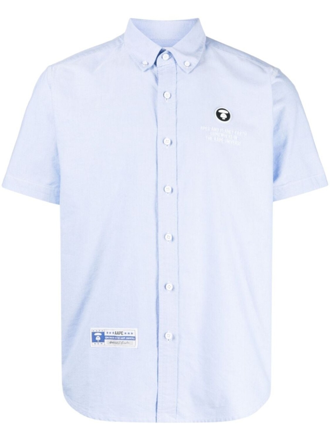 

A Bathing Ape рубашка с вышитым логотипом, синий
