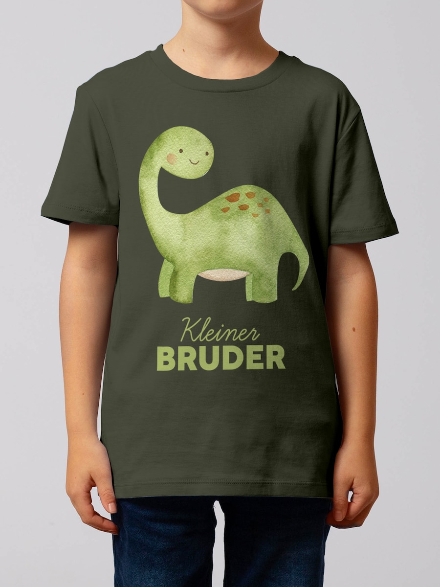 Рубашка watabout.kids Dinosaurier 04 Kleiner Bruder, хаки/светло-зеленый — фото 3