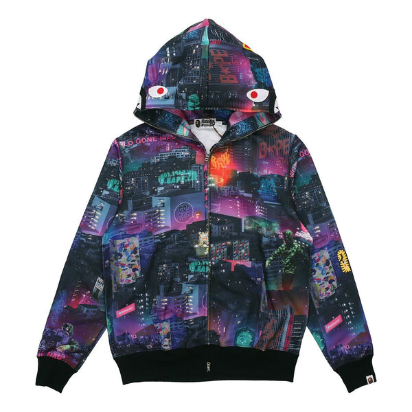 

Толстовка BAPE Neon Tokyo Shark Wide Full Zip, мультиколор