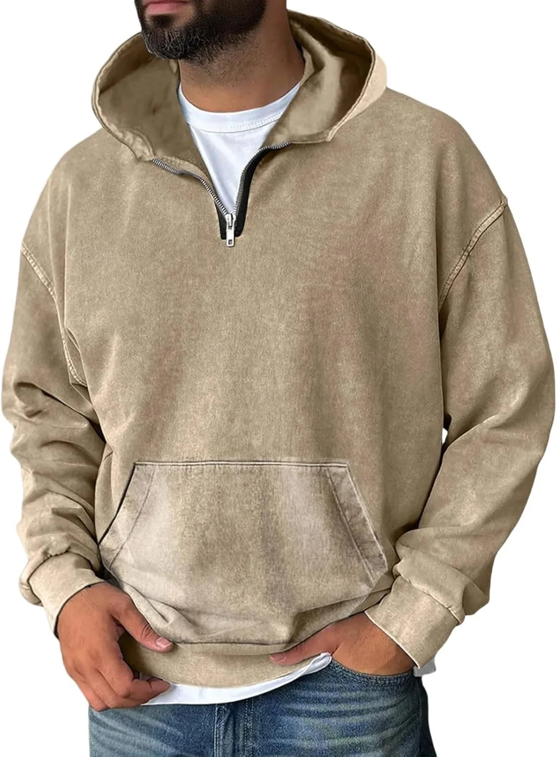 

Толстовка Acid Wash для мужчин, Oversized, Thermal