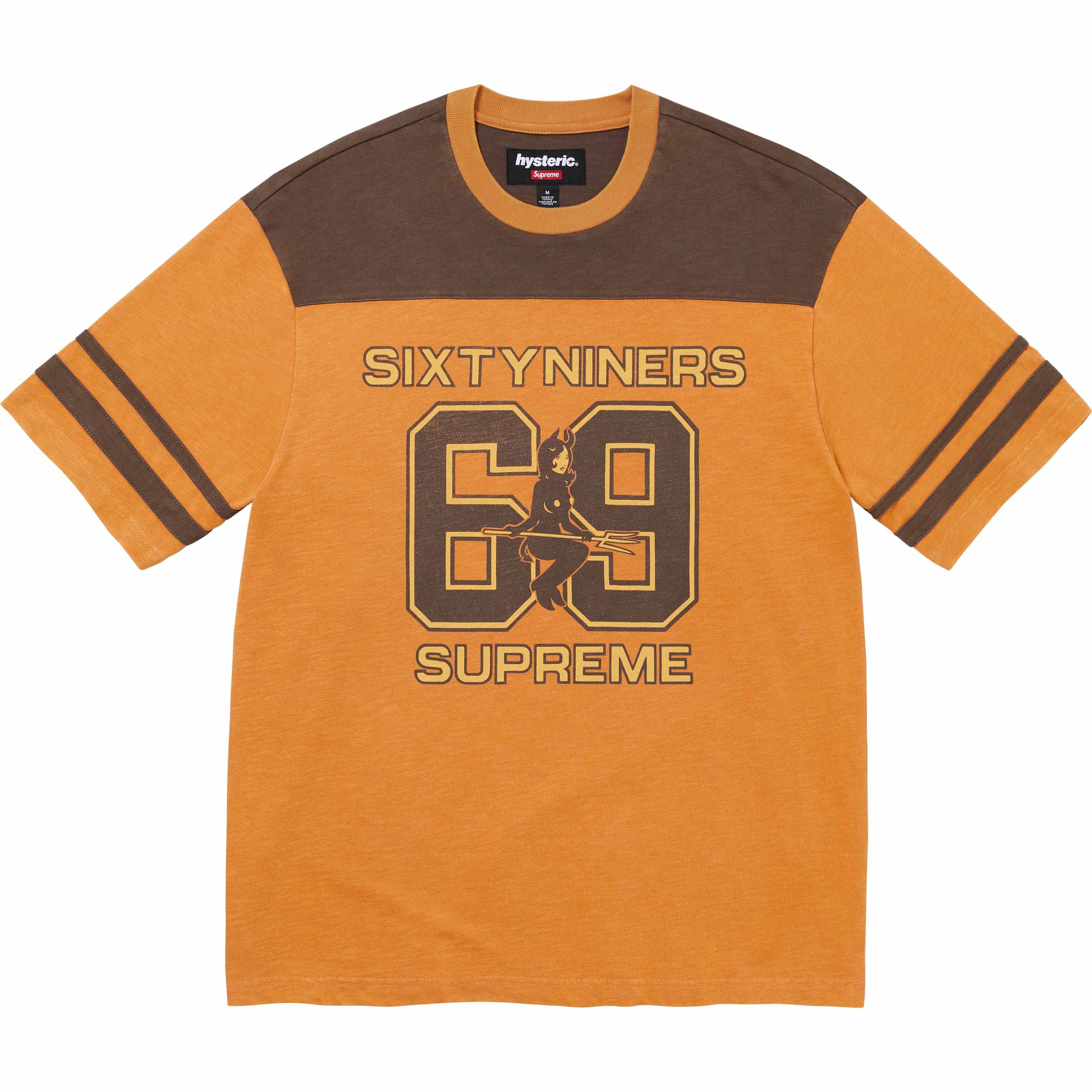 

Hysteric Glamour 69 футболка Supreme, оранжевый/светло-оранжевый