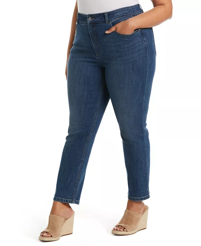 

Джинсы Plus Size Modern Fit с прямыми штанинами до щиколотки Rafaella, синий