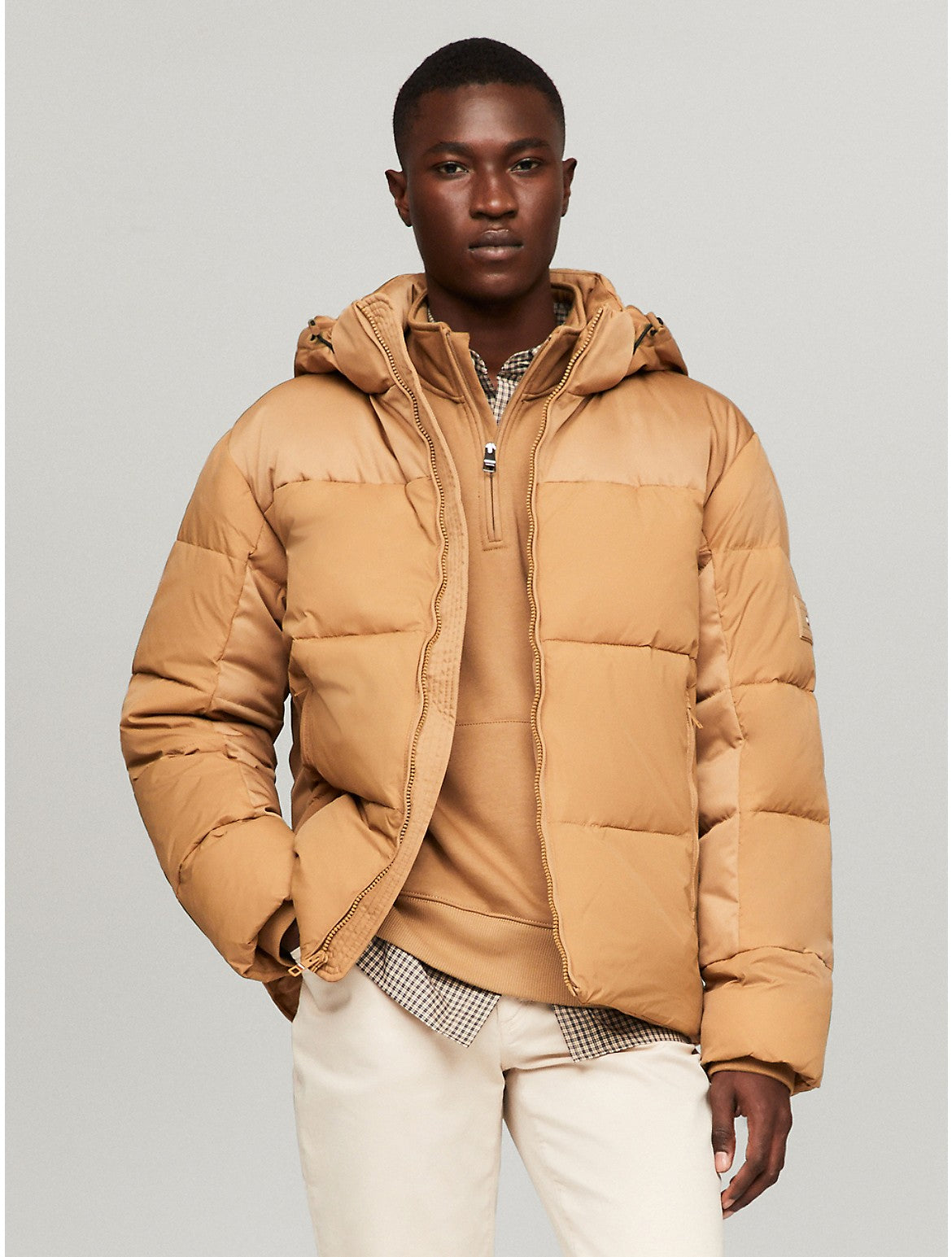 

Мужская куртка-пуховик Tommy Hilfiger New York THWarm с капюшоном, цвет pinecone tan